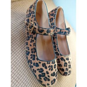 NEW SOLD OUT Style Leopard 🐆 Michaela Mary Jane Square Toe‎ Buckle Flats 10 M